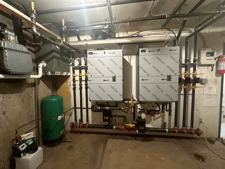 Boiler install on wall