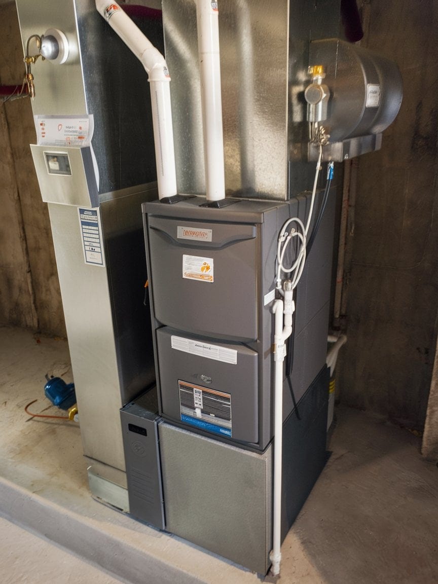 Basement furnace installation