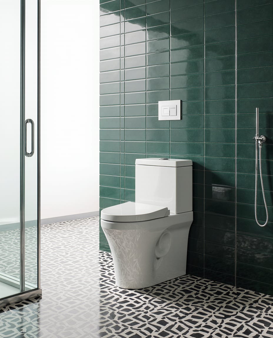 modern toilet installation complete