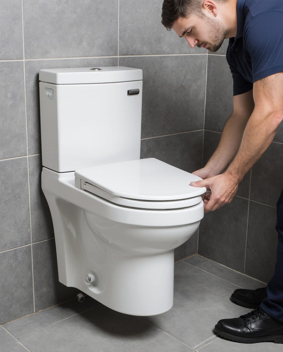hanging toilet installation