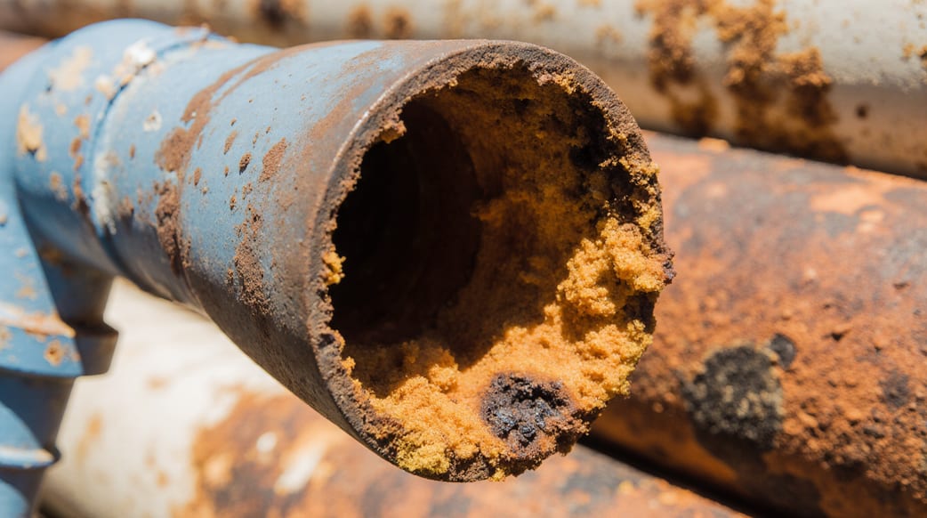 Clogged and plugged pipe