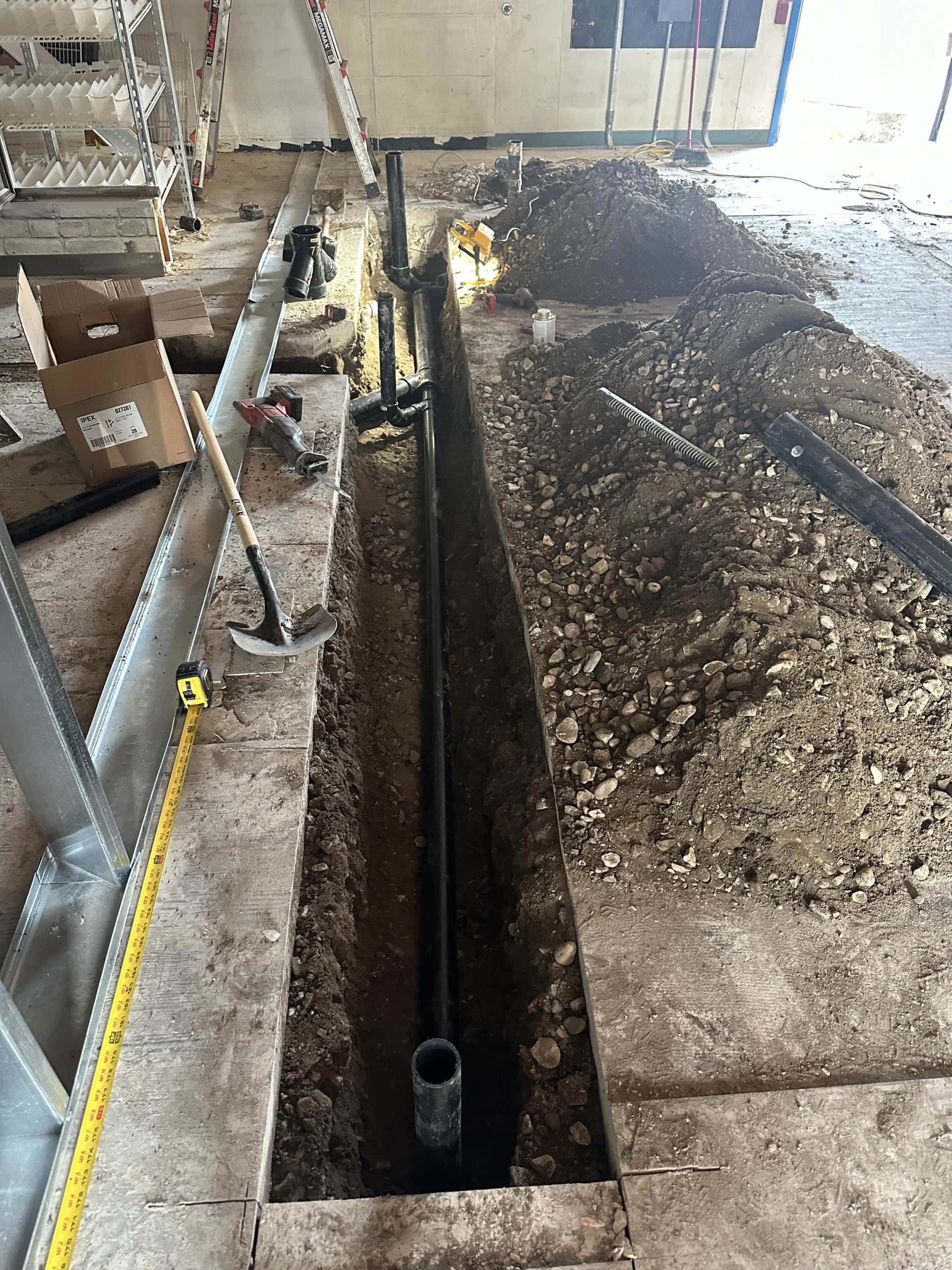 Plumbing trenching