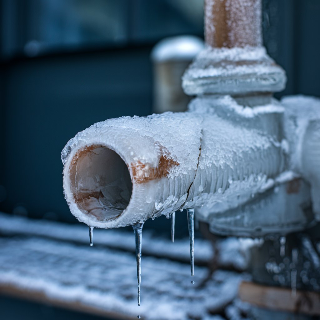 Near frozen pipe in Northern Alberta