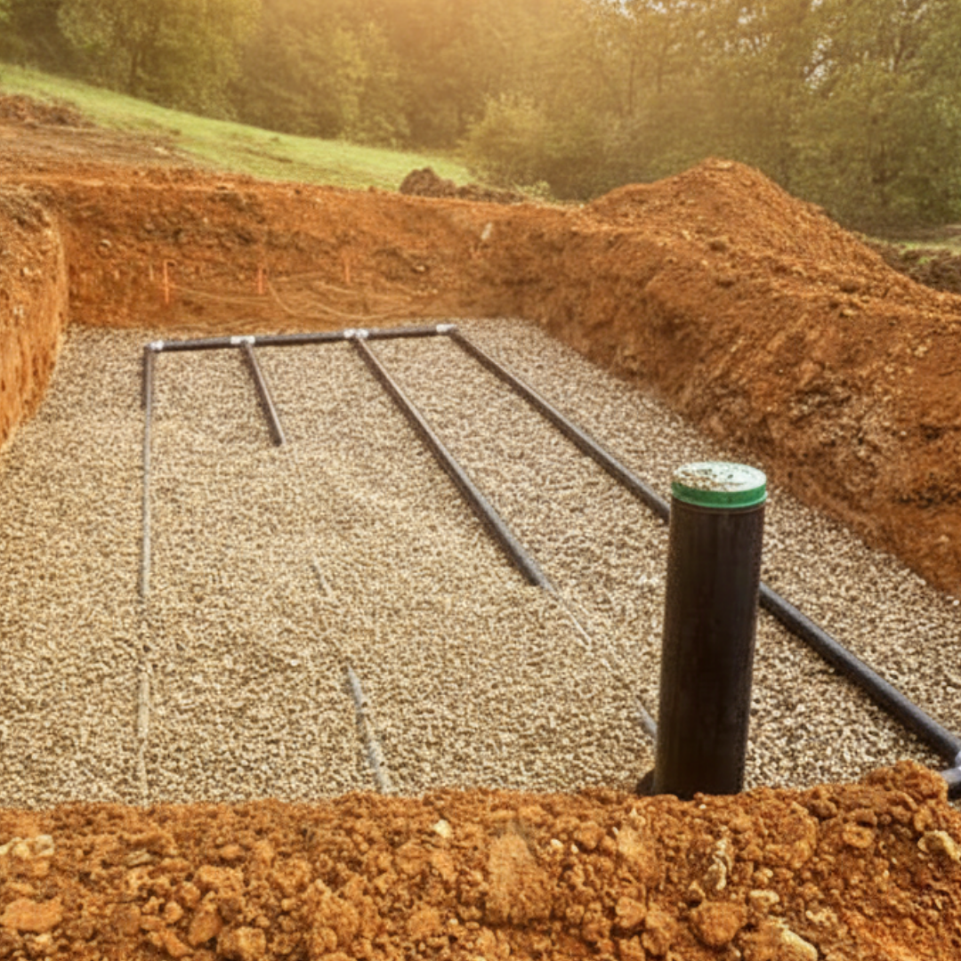 Septic tank excavation complete