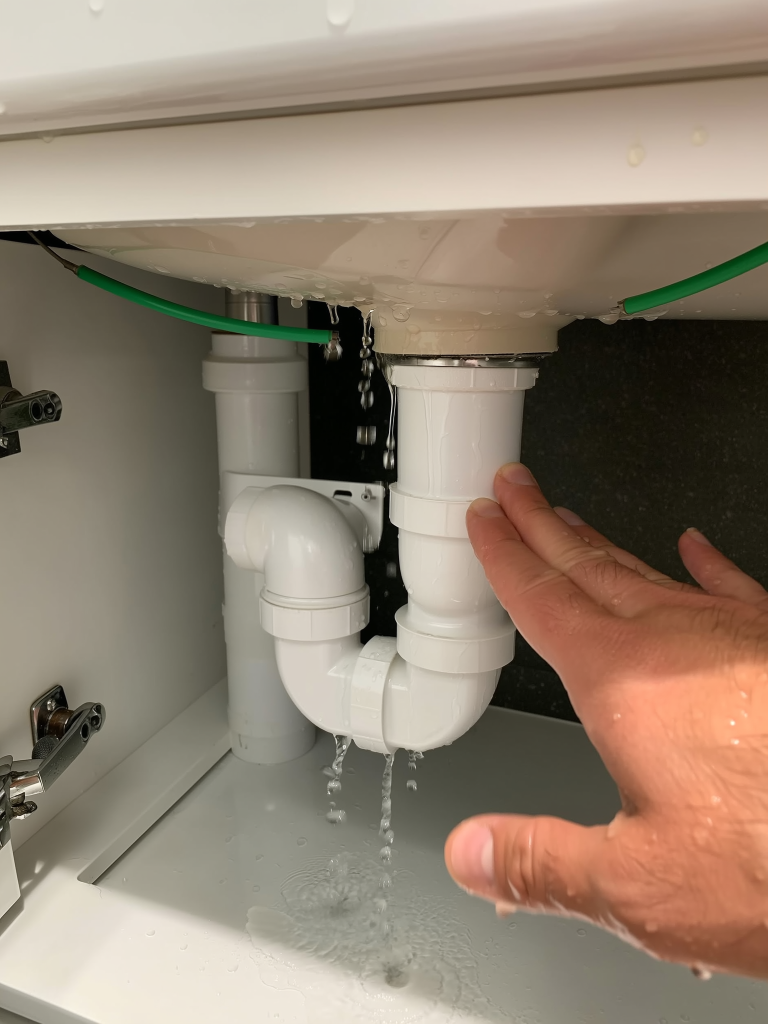 burst pipe in bathroom