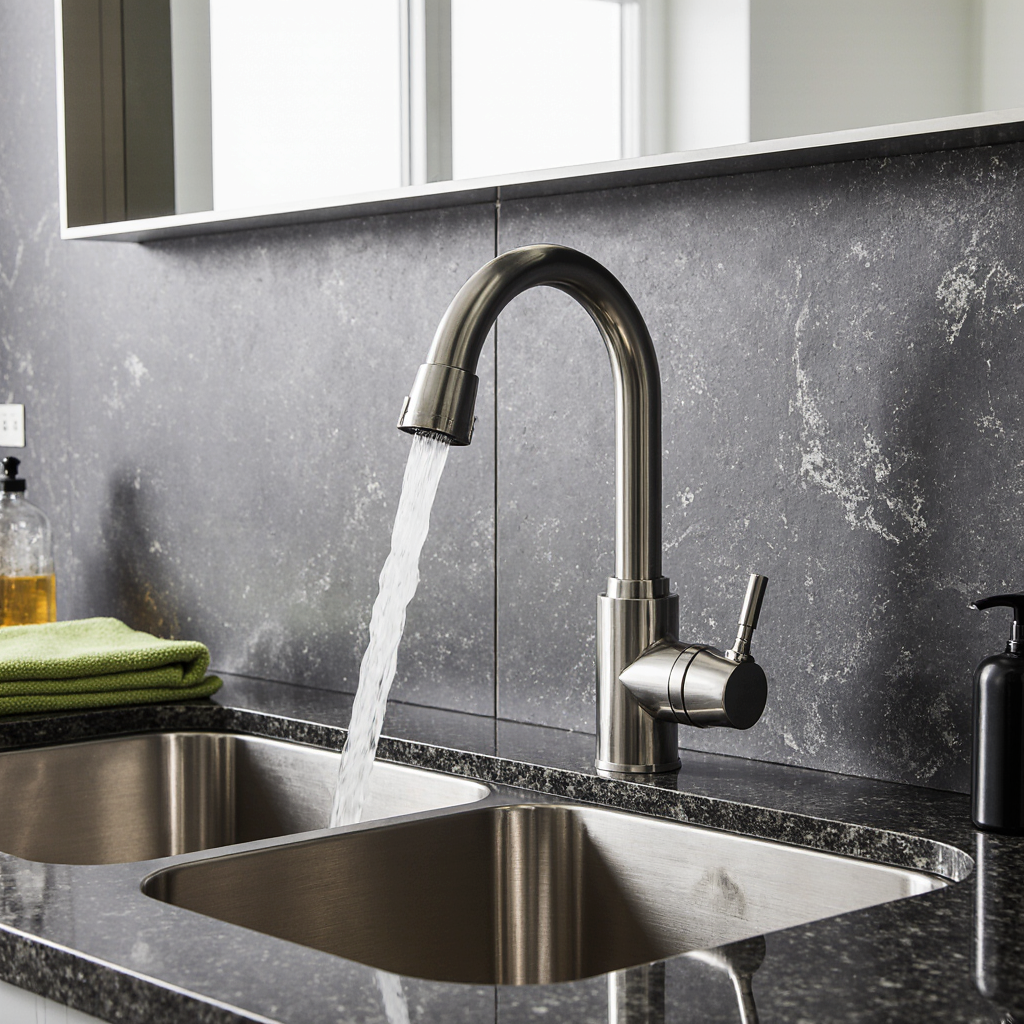 Faucet running water after install