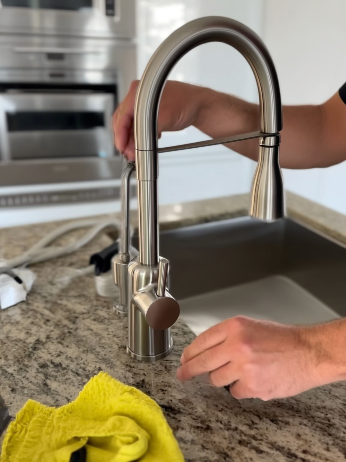 finished faucet installation