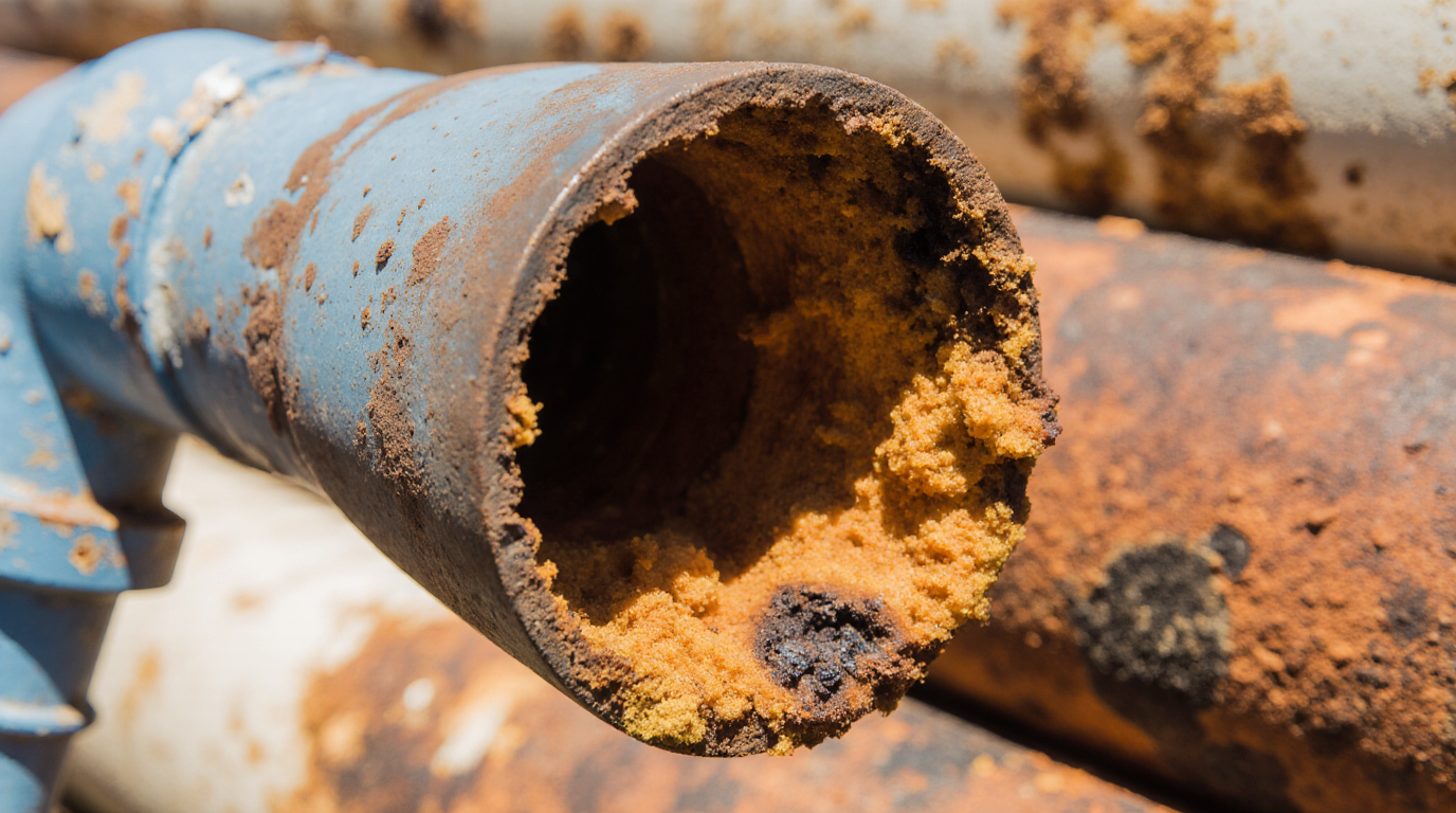 Clogged and plugged pipe